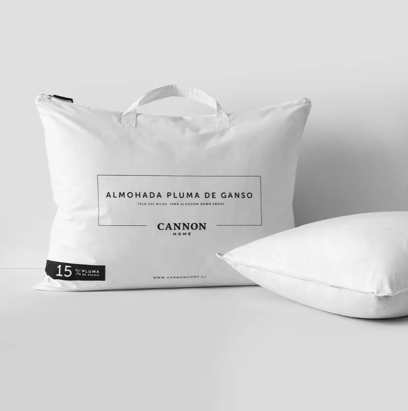 almohada de plumas 15% pecho 50x70 cm