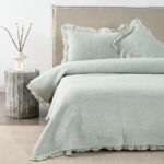 cubrecama royal supreme gris y verde